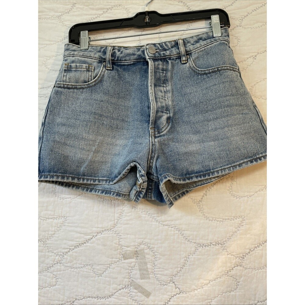 PacSun High Rise Festival Jean Shorts Light Wash Denim Size 27 Buttonfly